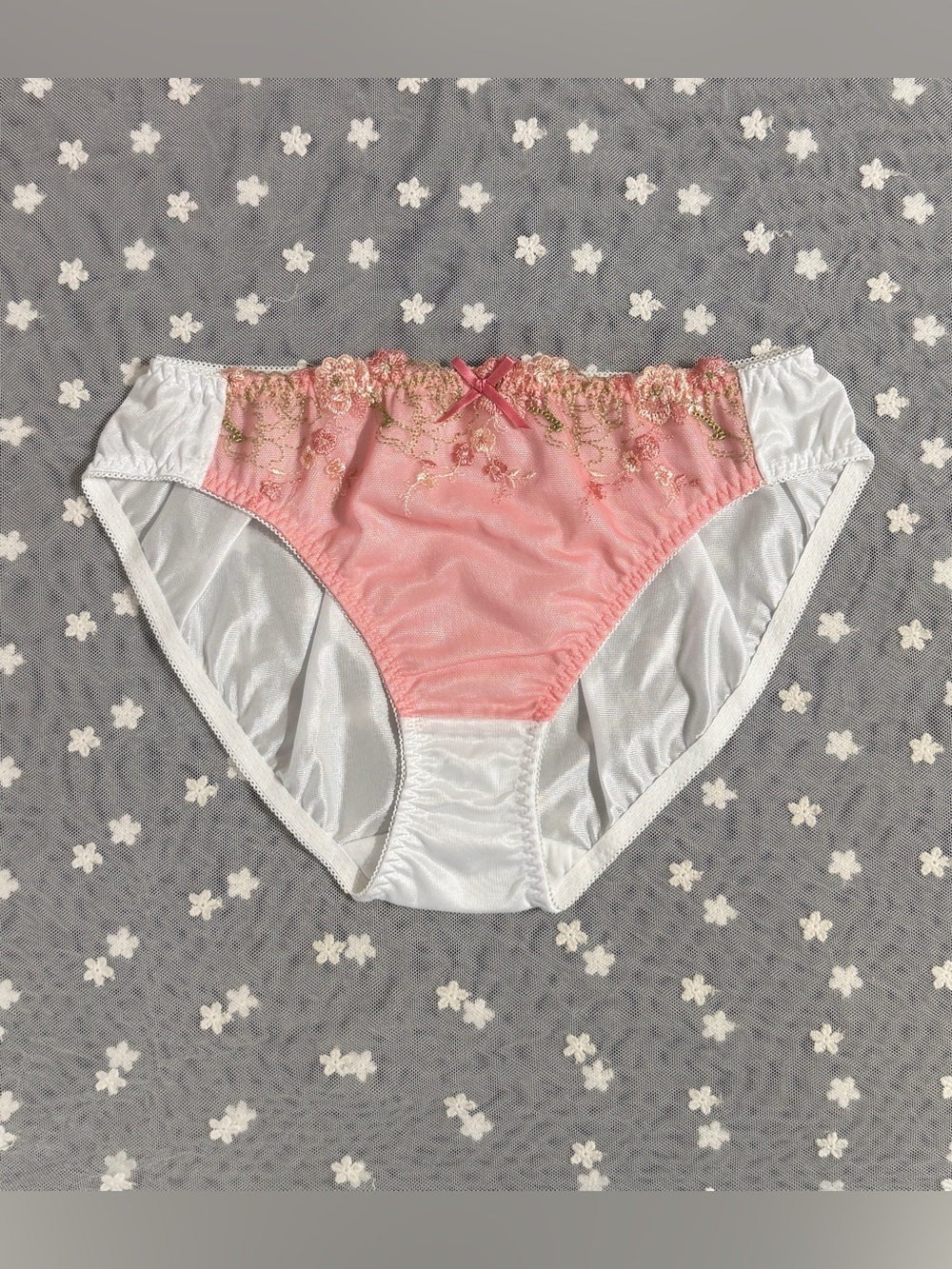 Free gift for order over $50! Japanese Embroidery Satin Bow Cute Tricot Panties